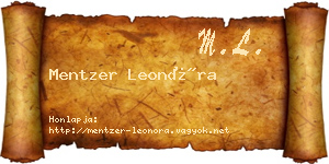 Mentzer Leonóra névjegykártya